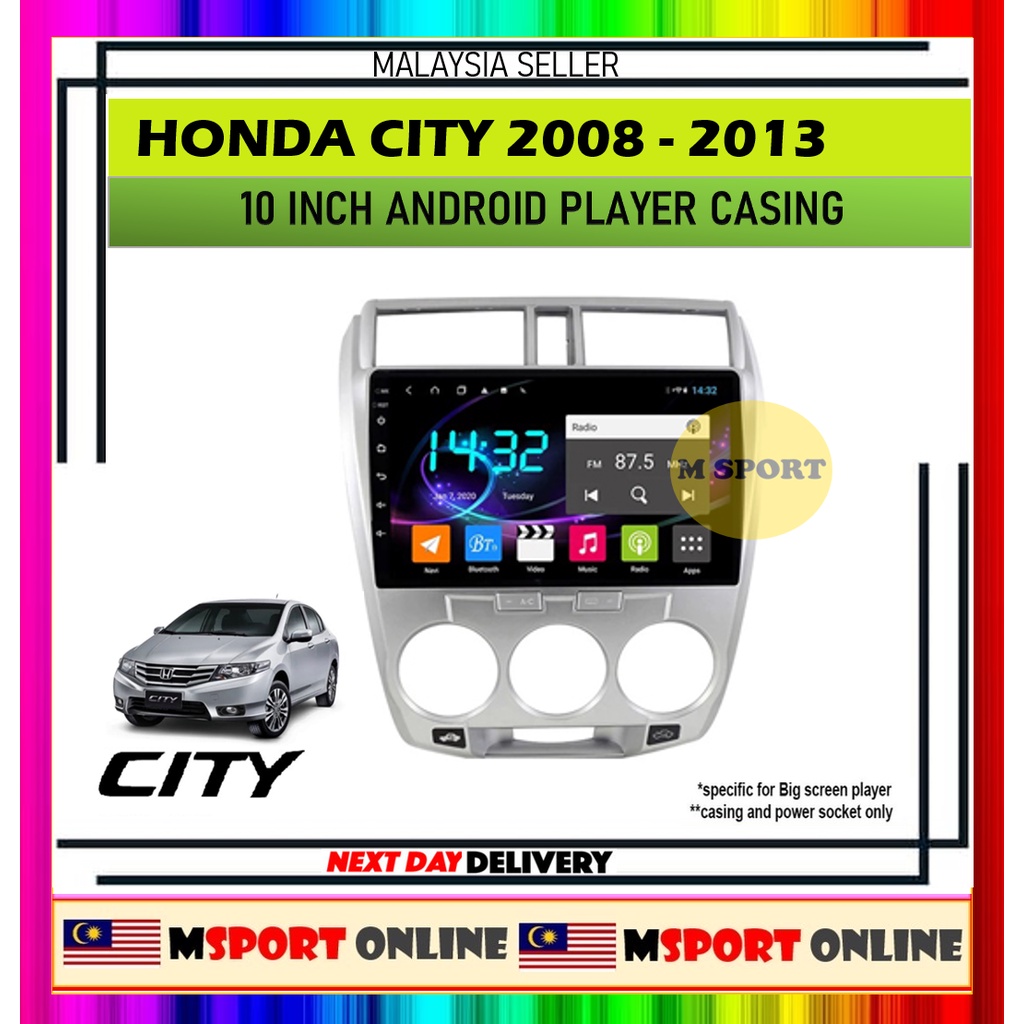 Honda City 2008 2009 2010 2011 2012 2013 10'' Android Player Casing ...
