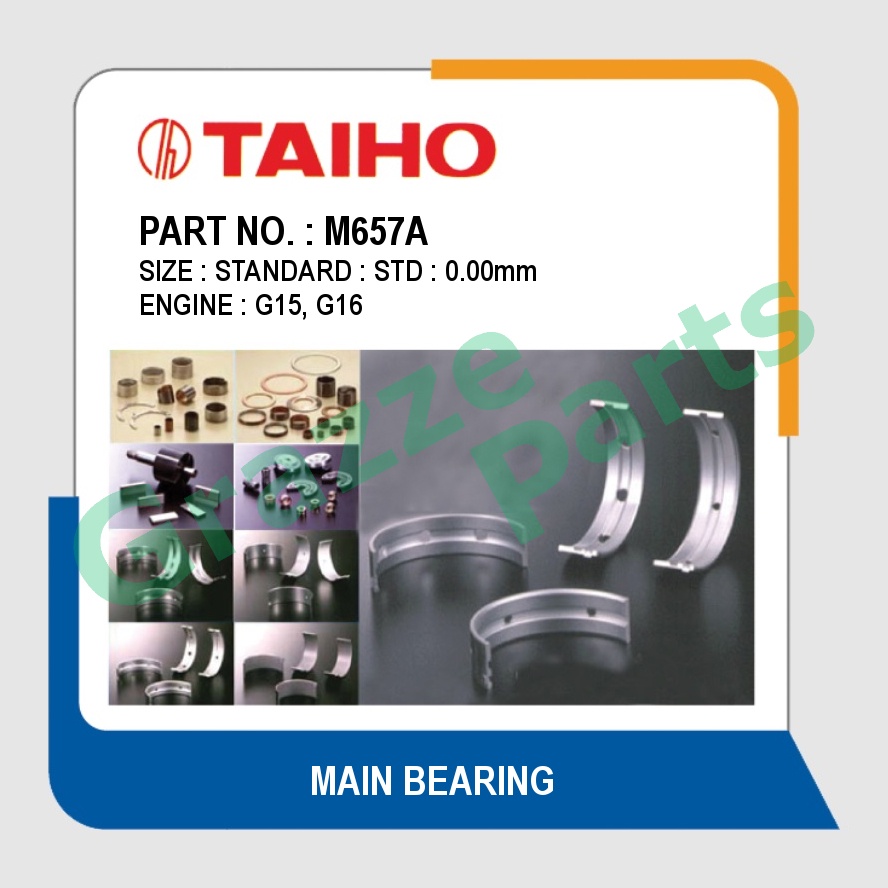 Taiho Main Bearing M657A for Suzuki Vitara 1.6 16V SE416 G16 G16A G16B ...