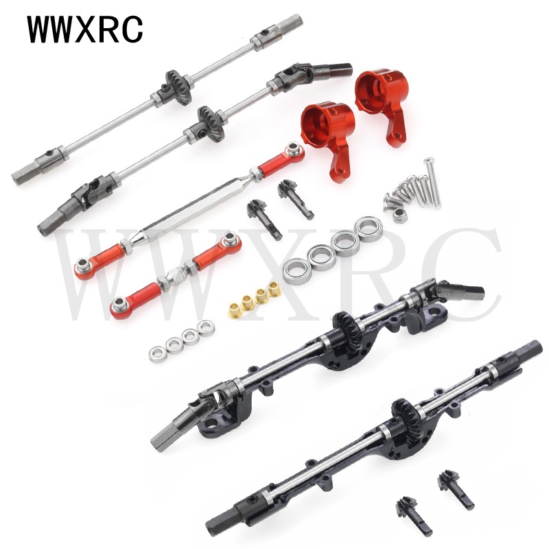 Metal Front Middle Rear Gear Bridge Axle for 4WD 6WD WPL C14 C24 B36 MN ...