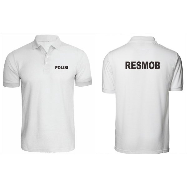 Polo SHIRT SHIRT Collar SHIRT Police RESMOB DISTRO Plain CUSTOM ...