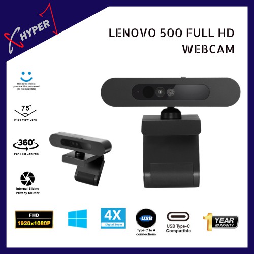 Lenovo Fhd P Webcam Supports Windows Hello Gxc X Shopee Malaysia