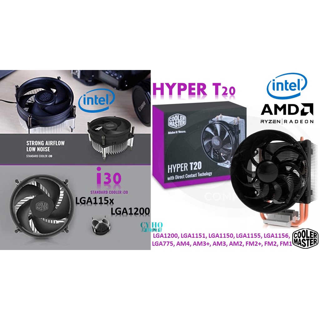 Cooler Master Desktop Cooling Fan Hyper T20 ATX (INTEL & AMD) / i30 iTX (INTEL) LGA15xx