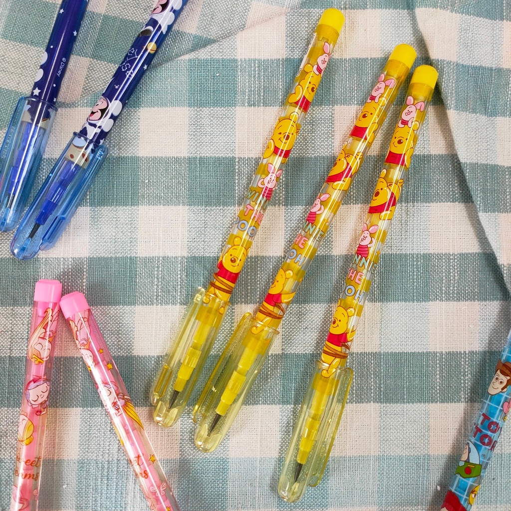 Disney Three-Piece No-Sharpen Pencil Mickey Pooh Toy Story Mermaid ...