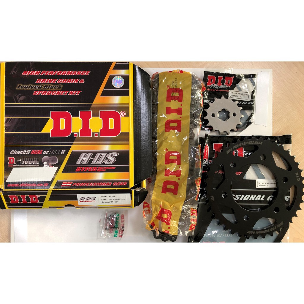 Yamaha Y15 Ysuku FZ150 DID HD Heavy Duty Sprocket and Chain Kit 100