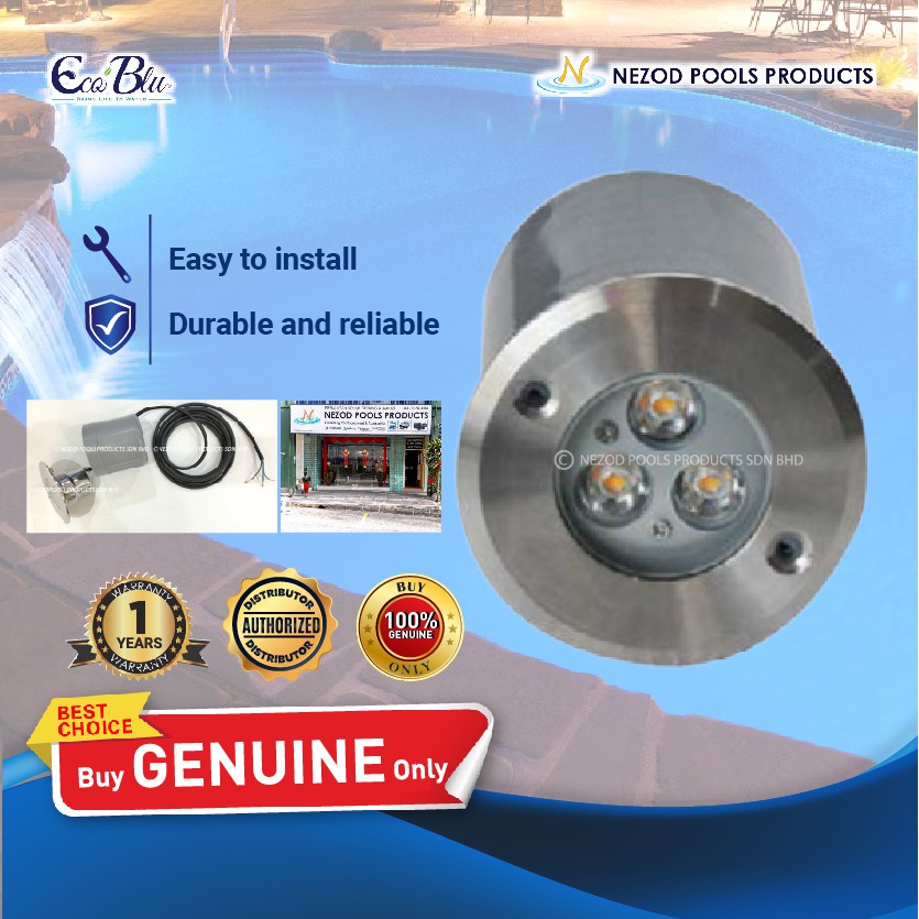 ECOBLU HL6 LED 6W/12V WARM WHITE / WHITE STAINLESS STEEL - RECESSED ...