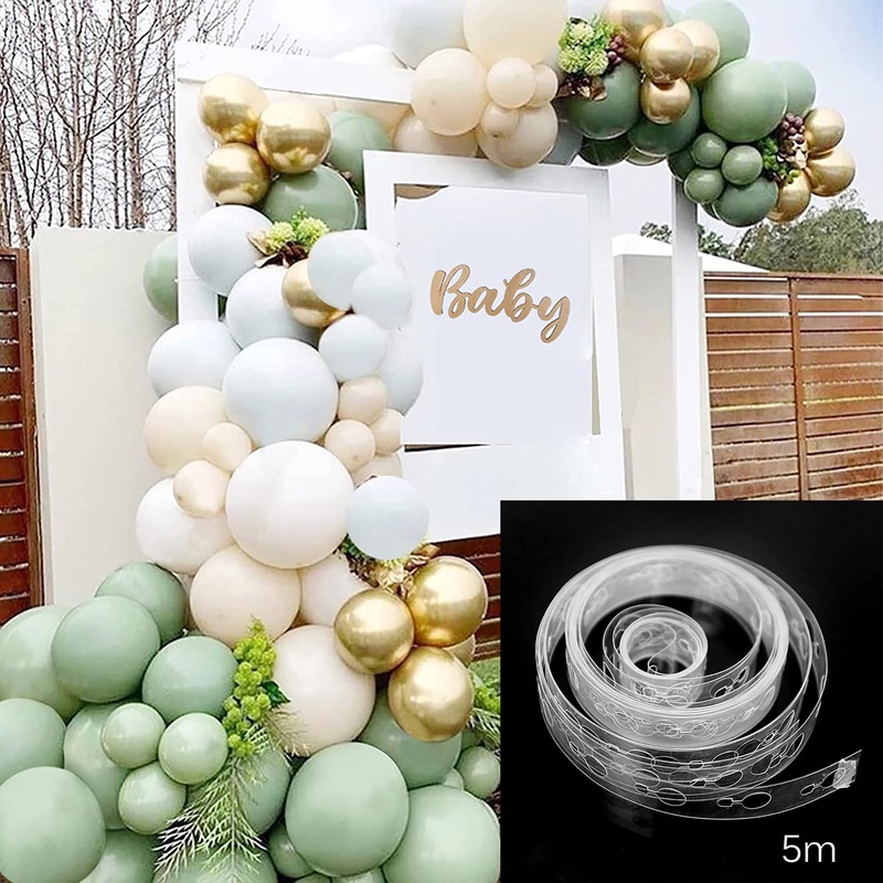 5m Balloon Garland Tape Strips for Birthday Wedding Bridal Shower Baby