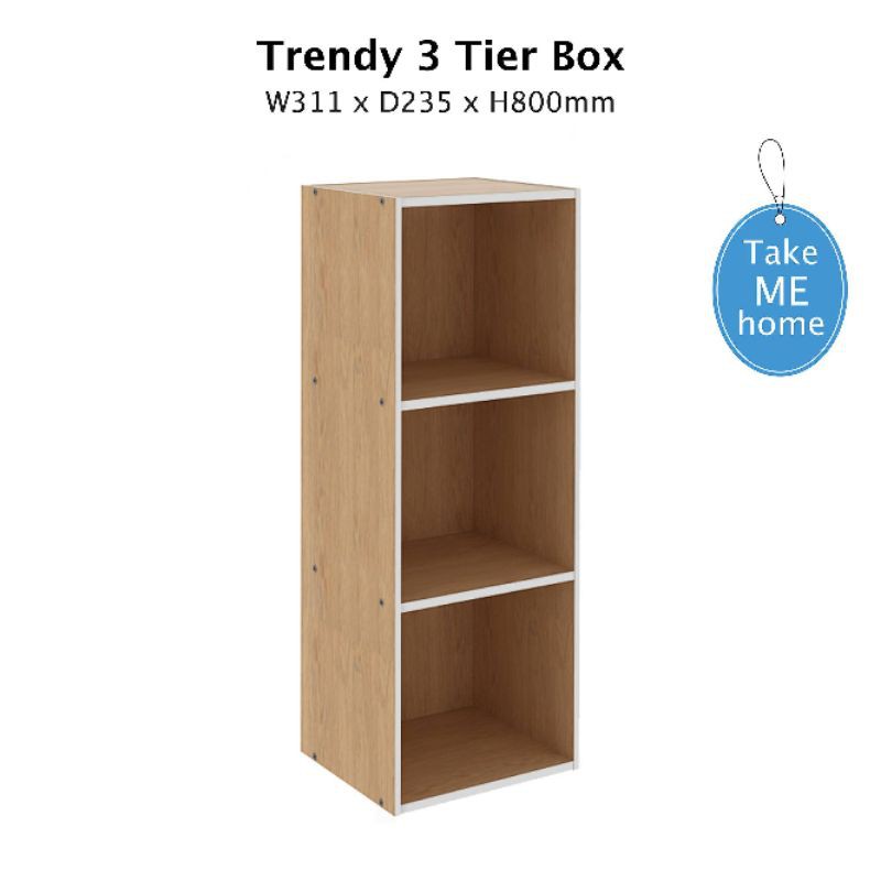 Wooden Rack Storage Organaiser Bookshelf /3 Tier Utility