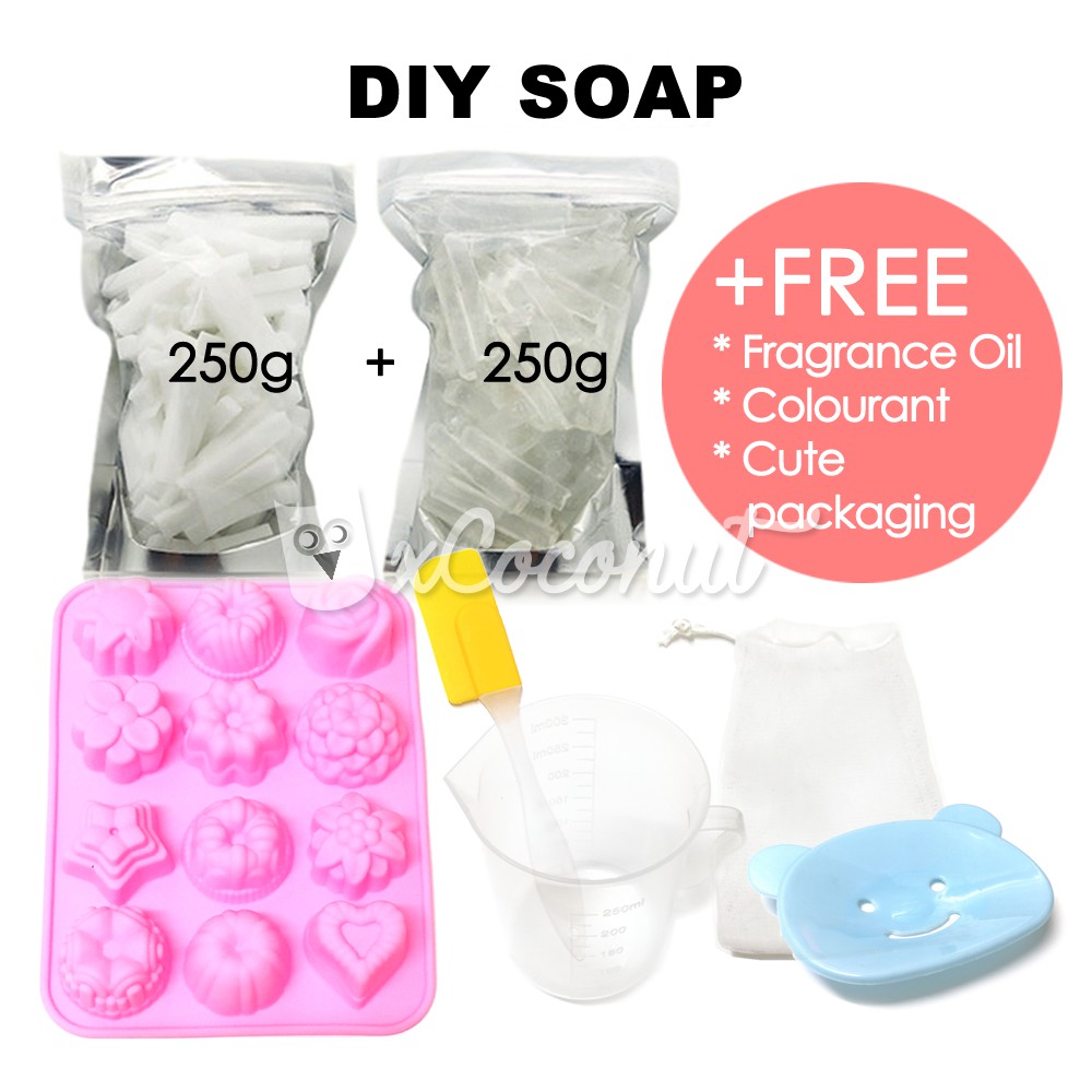 DIY Soap Making Set Melt & Pour 500g Soap Base Set | Handmade Soap Make ...
