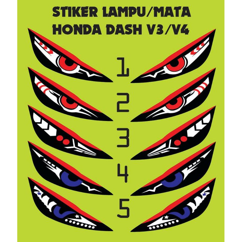 Sticker lampu/mata honda dash v3 & v4 | Shopee Malaysia