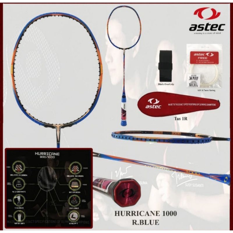 Astec HURRICANE/TORNADO 1000 BADMINTON RACKET | Shopee Malaysia