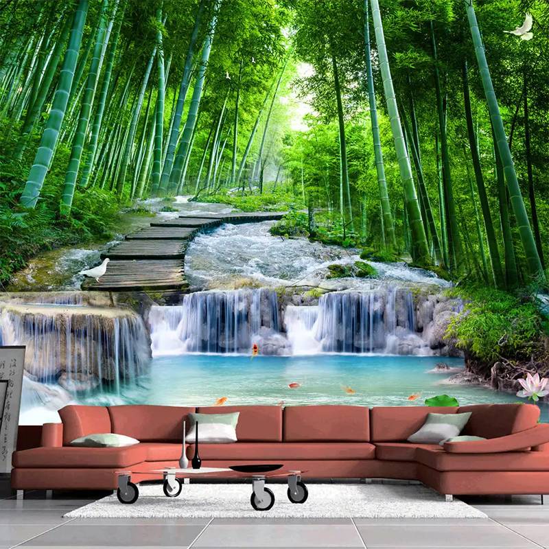 Custom 3D Photo Wallpaper Wall Painting Living Room Bedroom Bamboo ...