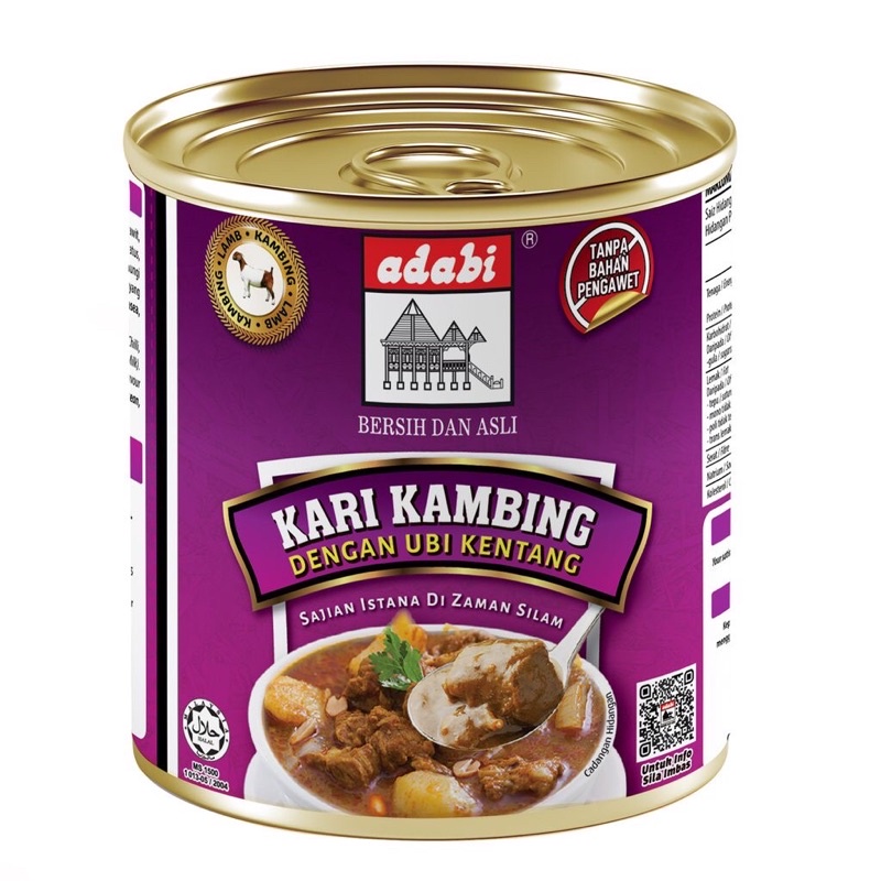 Kari Kambing Adabi Adabi Lamb Curry 280g/Tin Shopee Malaysia