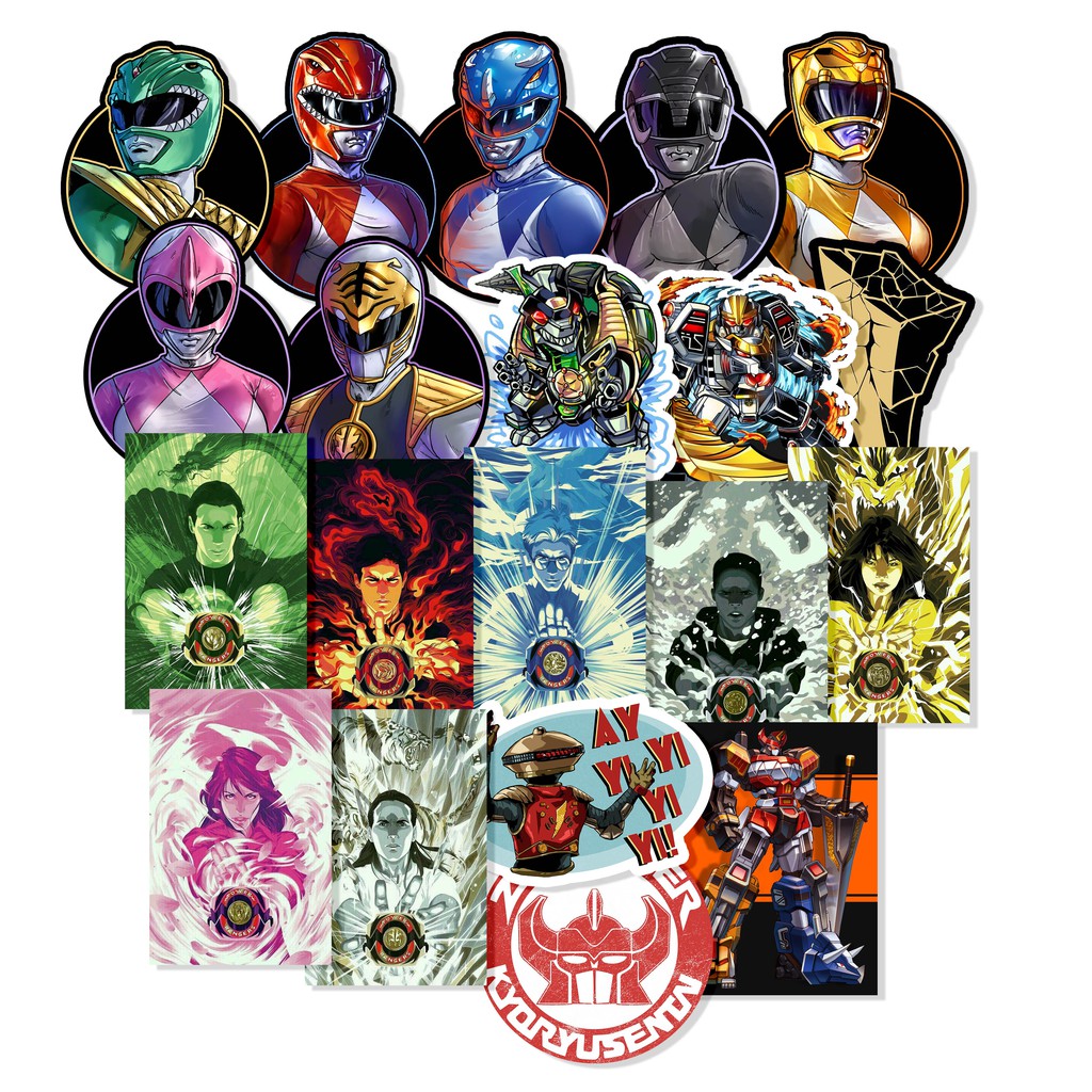 Sticker Cartoon (8) Mighty Morphin Power Ranger | Shopee Malaysia
