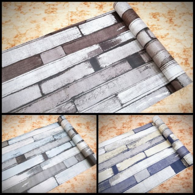 (Ready stock)Pvc Wallpaper sticker 45cm x 10meter Self adhesive water