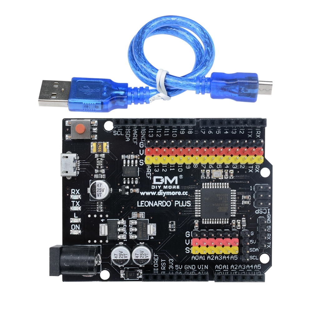 DIYMORE for Arduino Leonardo R3 Plus ATmega32U4 Module Expansion Board ...