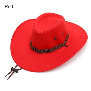 Cowboy Hat, Sun Hat Faux Felt Leather Suede Travel Cap Western Hat