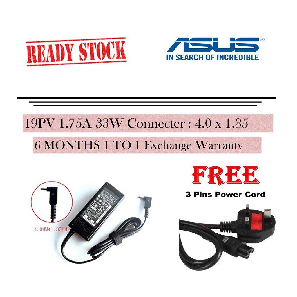 Asus Adapter 4.0*1.35mm ADP-65GD-B Laptop Charger Adapter | Shopee Malaysia