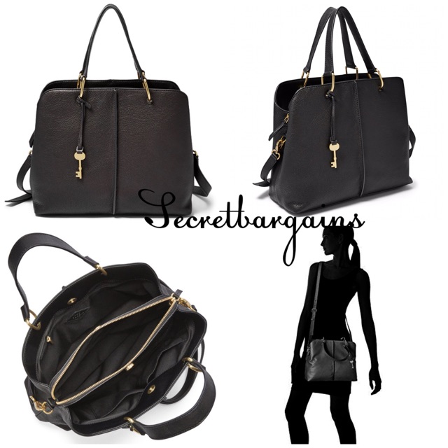 Fossil lane satchel black new arrivals