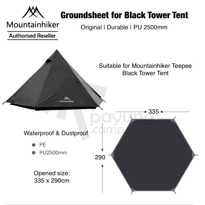 MOUNTAINHIKER Durable High Quality Tent Ground Sheet Groundsheet with