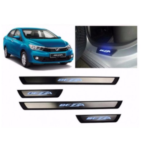 Perodua Bezza Side Steel Plate/Door Side Step with LED | Shopee Malaysia