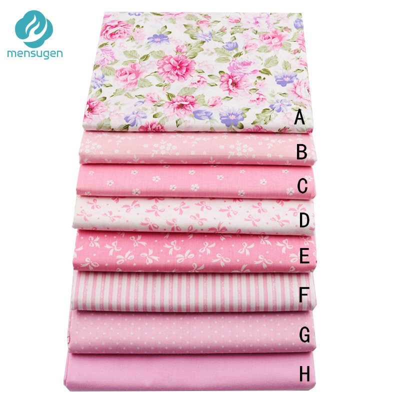 Cotton Fabric,Kain Craft DIY Cloth,Baby Kain Cotton, Pink Fabrics ...