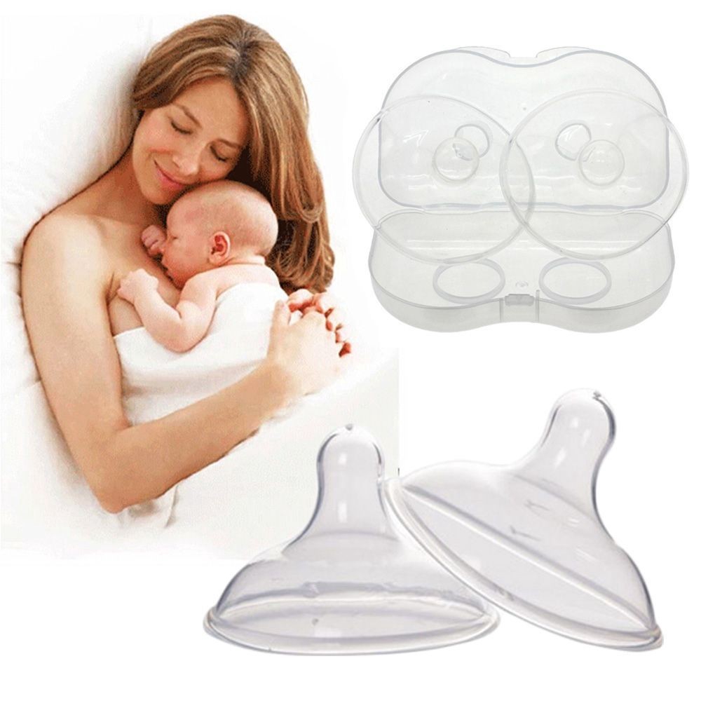 2pcs Silicone Nipple Protectors Feeding Mothers Breastfeeding Nipple  Shields Protection Cover