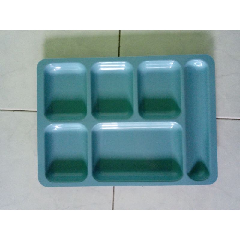 Rectangular 6 Compartment Food Tray/Serving Plate/Talam Hidang bersekat ...