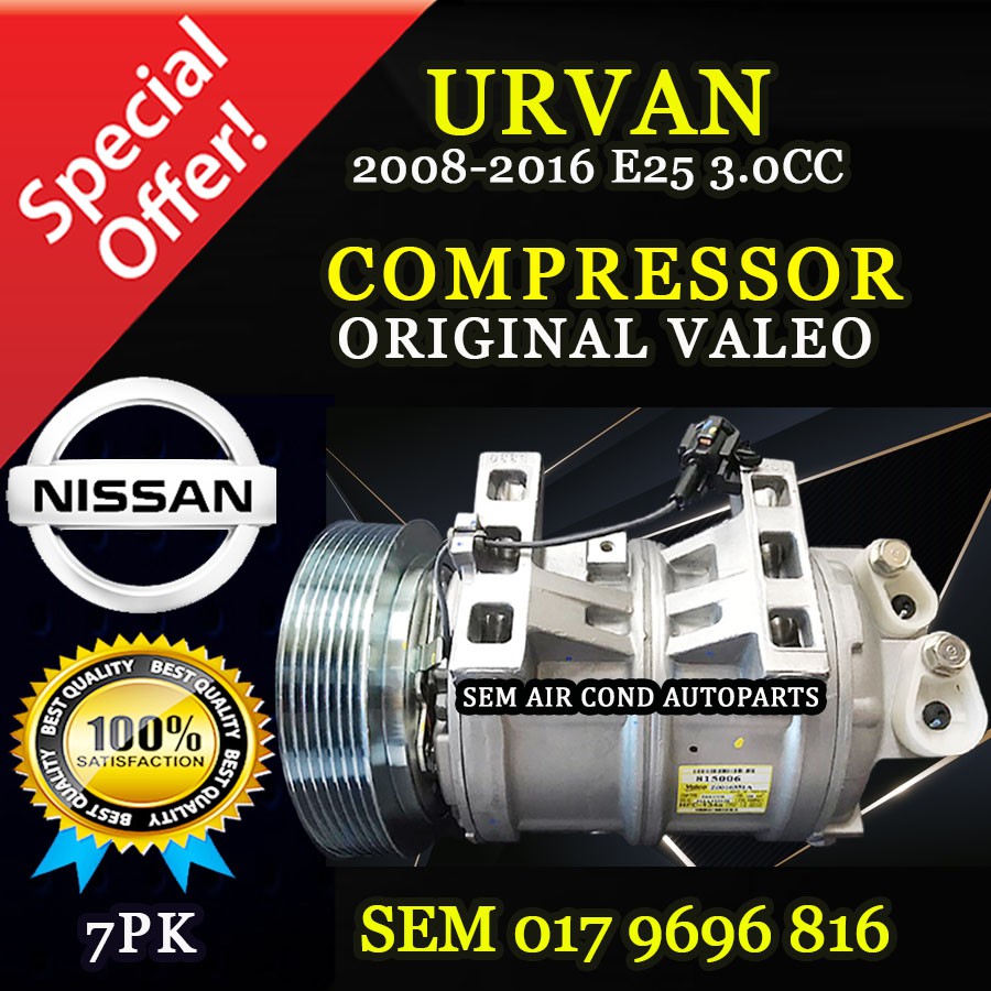 NISSAN URVAN E25 2008-2016 YEAR 3.0CC ORIGINAL VALEO 7PK COMPRESSOR ...