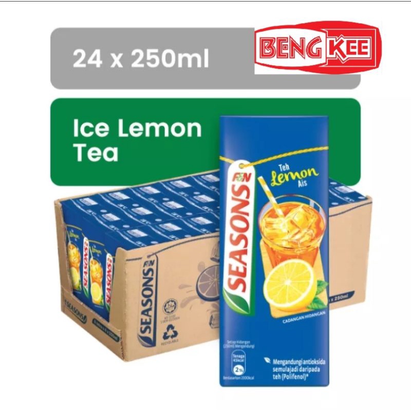 Beng kee🔥Season air Kotak ice lemon tea 24pcs x 250ml🔥 Shopee Malaysia