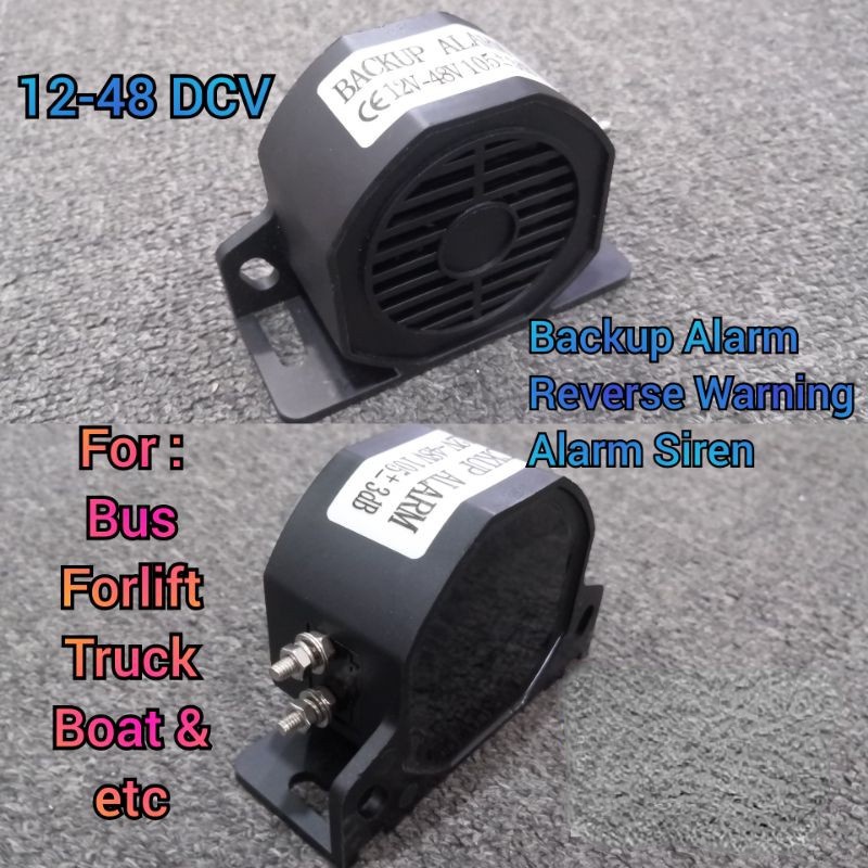 12v 48v Backup Siren Reverse Buzzer Warning Siren Horn for Truck