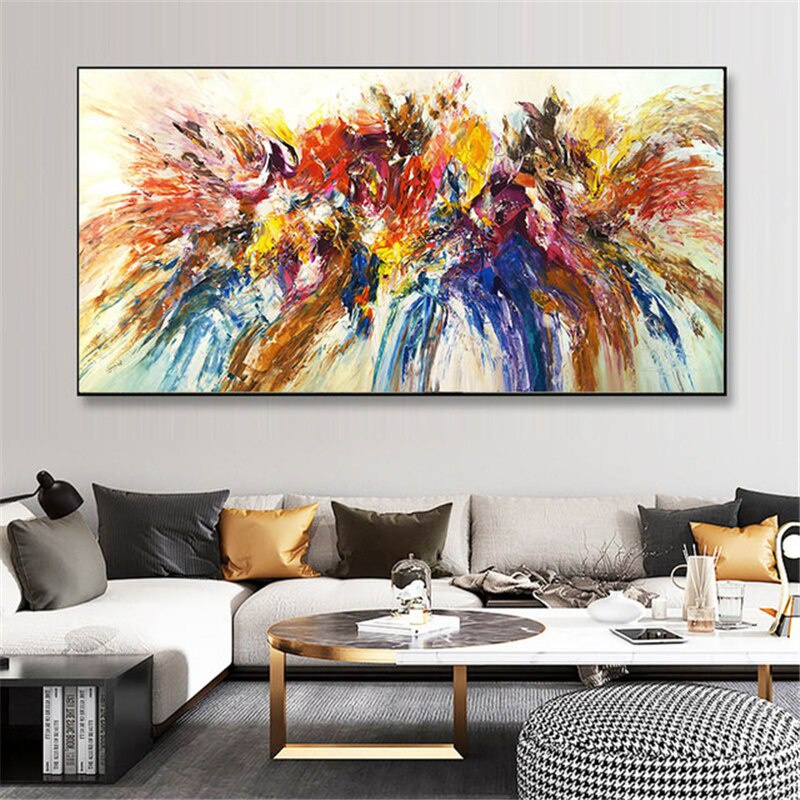 Abstract Art Printed Canvas Painting Quadro Modern Poster Oil Painting ...