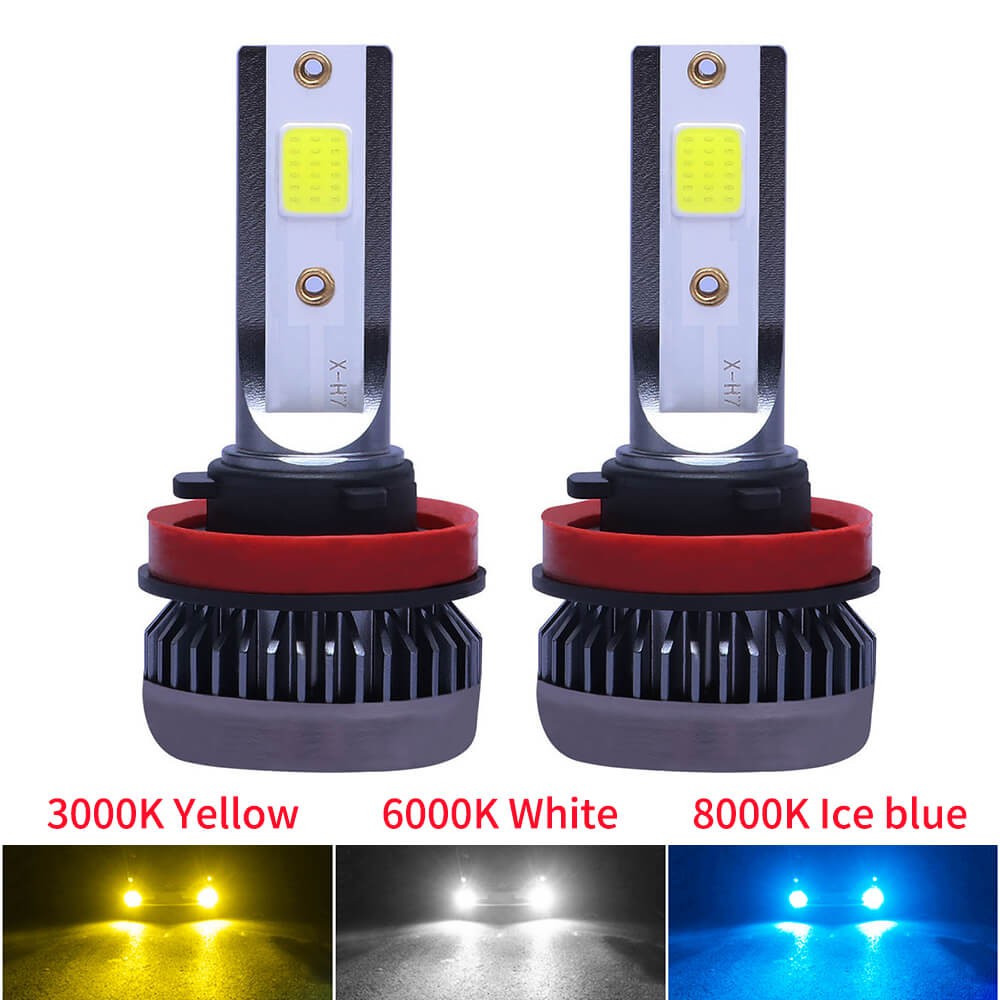 Ready Stock 2PCS 3000K 6000K 8000K H7 LED 9600LM Mini Car Headlight ...