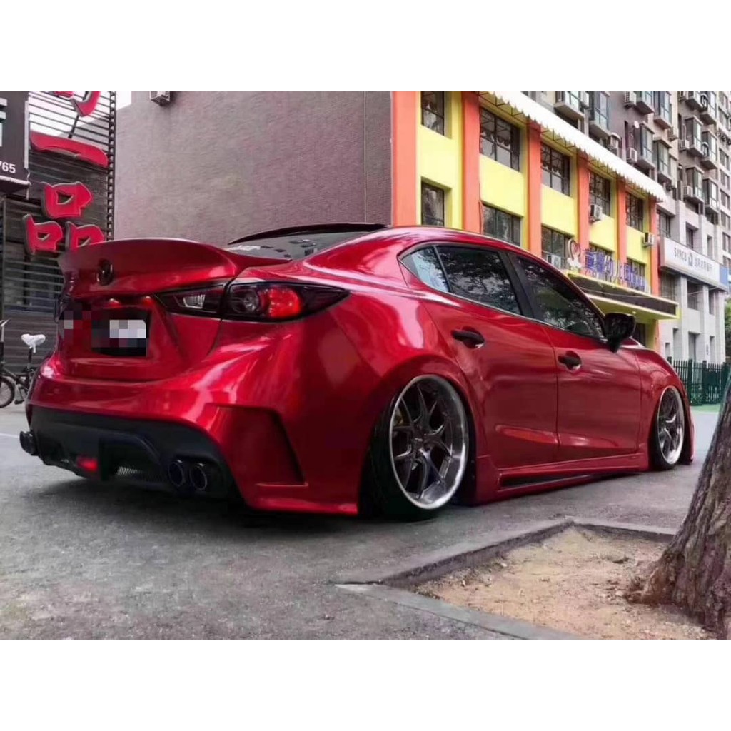 Mazda 3 Sedan skyactiv gvc knight sport rear boot trunk ducktail lip ...