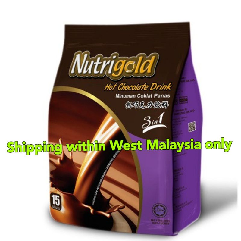 NUTRIGOLD 3 In 1 Chocolate Drink 30g x 15 Sticks Shopee Malaysia