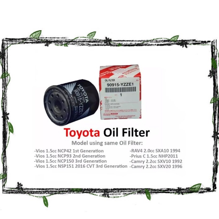 90915-YZZE1 TOYOTA ORIGINAL OIL FILTER E1 (MADE IN THAILAND) | Shopee ...