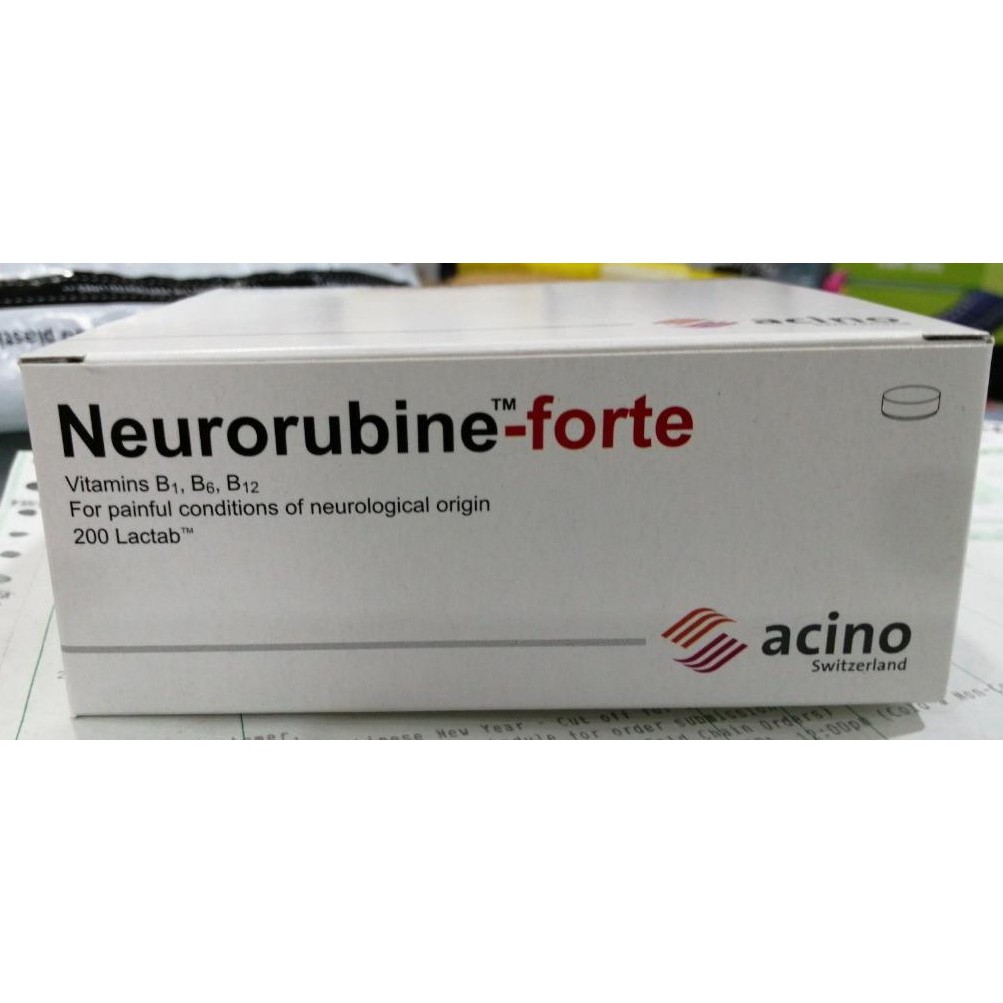 Neurorubine Forte with Vitamin B1/B6/B12 for Nerves 10'S EXP02/2025