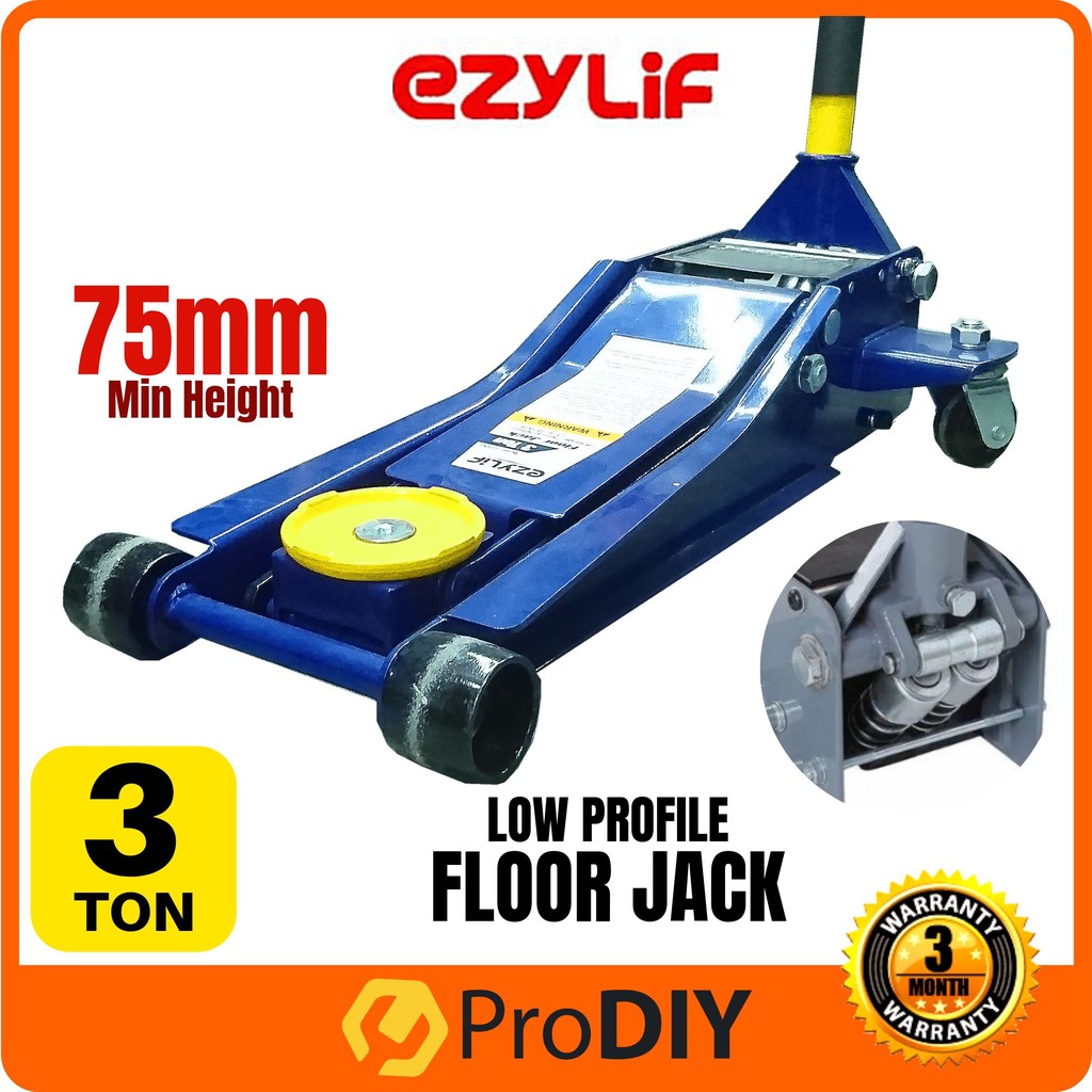 EZYLIF G25DQ Heavy Duty 3 Ton Double Pump Low Profile Hydraulic Floor