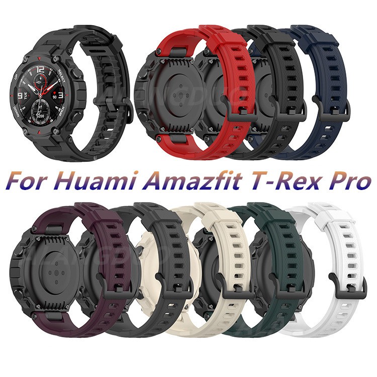 Bracelet Silicone De Remplacement Pour Amazfit T-Rex / T-Rex Pro - Taille Ajustable, Couleurs Vives, Sportif - 12