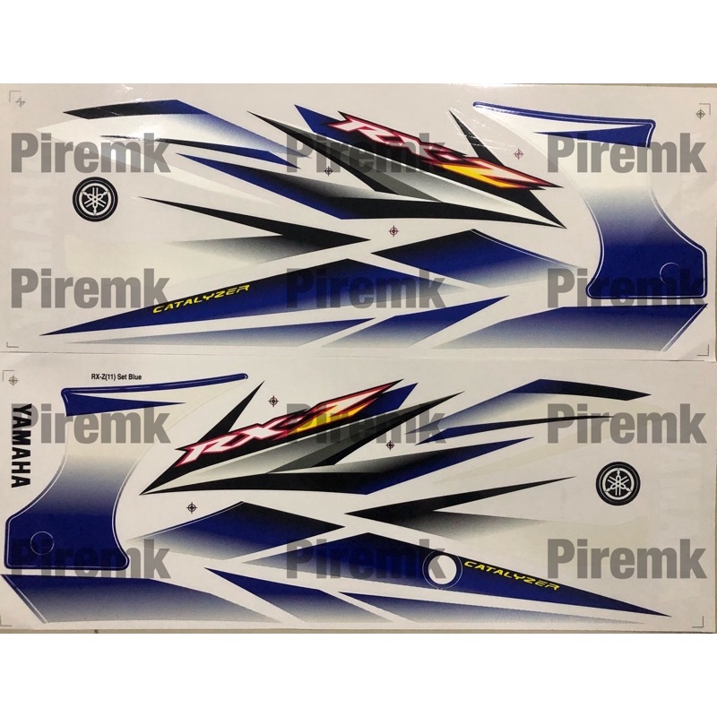stripe moritaka rxz model catalyzer biru putih/merah putih/hitam putih ...
