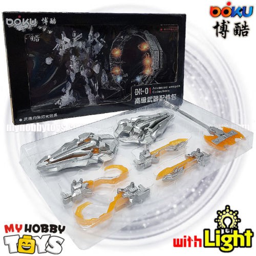 Boku Transformable Robot Bk01 Led Weapon Upgrade Kits For Leader Class Optimus Prime And Bk 02 1096