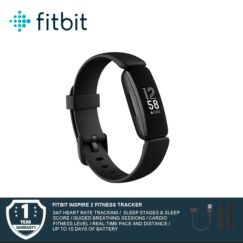 Fitbit Inspire 2 Fitness Tracker Black/Desert Rose/Lunar White