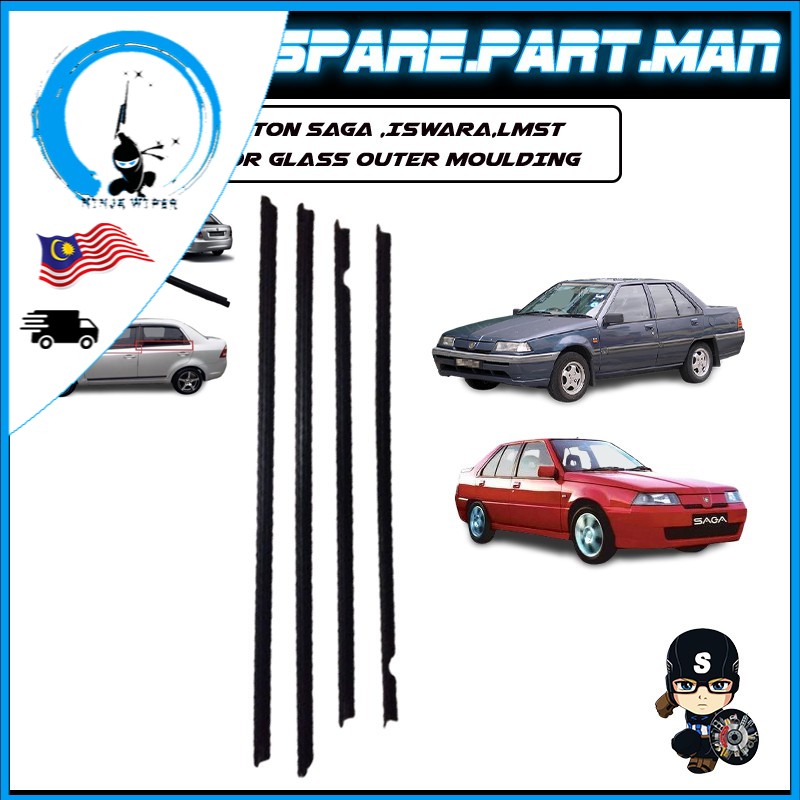 PROTON SAGA ,ISWARA,LMST DOOR GLASS OUTER MOULDING Shopee Malaysia