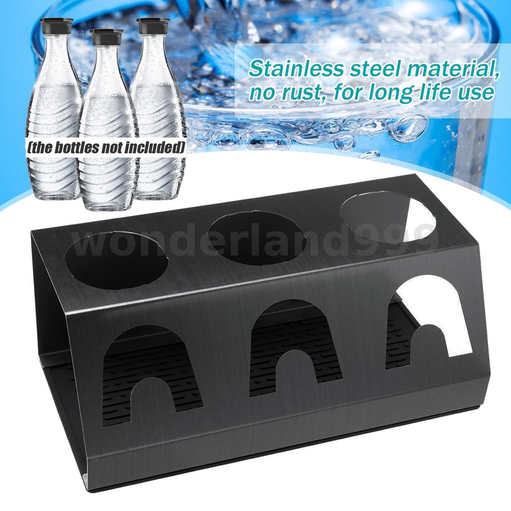 Stainless Steel Cup Bottle Holder Drainer Drying Rack For Soda Stream
