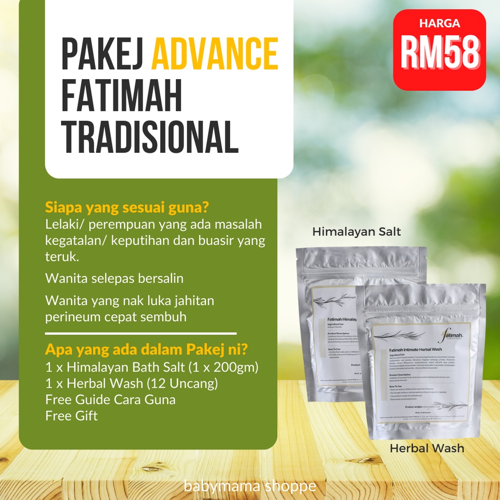 [ready Stock] Set Bertangas Fatimah Sitz Bath Set Tangas Mak Kuntum