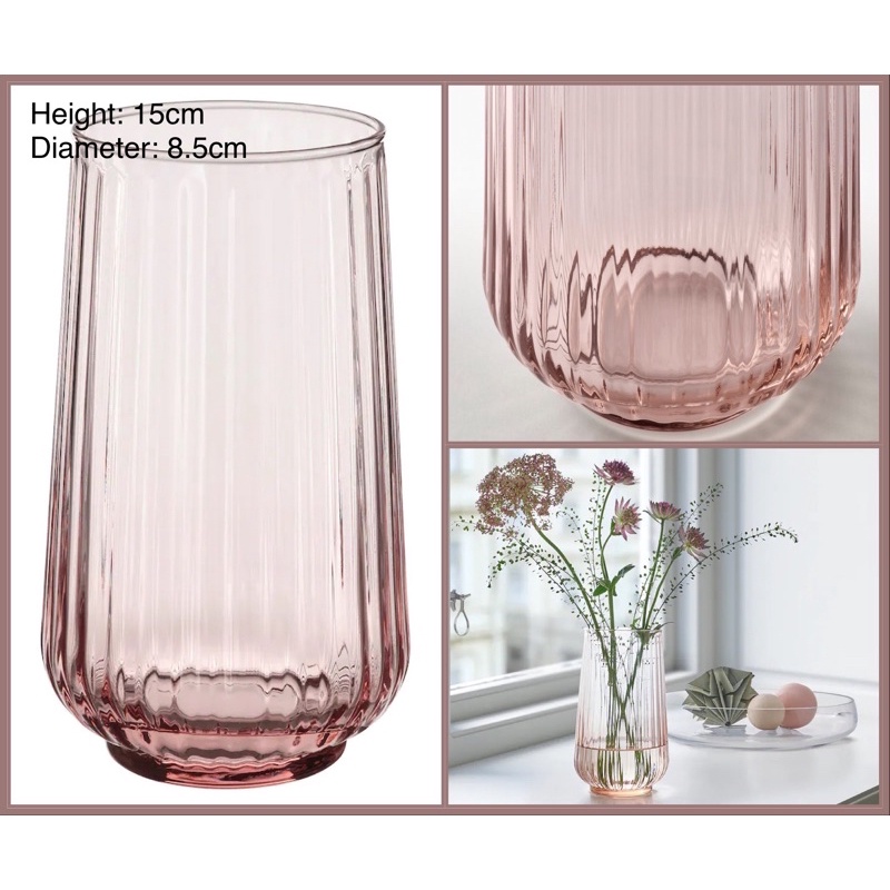 IKEA Glass Vase // Vas Kaca Viljestark & Padrag & Cylinder & Karaff