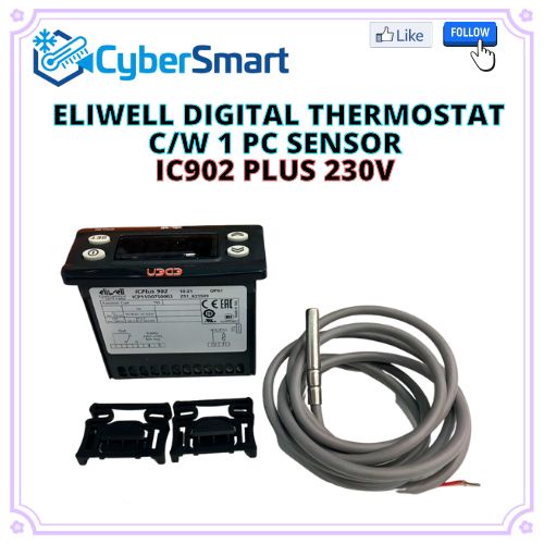 ICP902 PLUS 230V ELIWELL THERMOSTAT C/W 1PC SENSOR | Shopee Malaysia