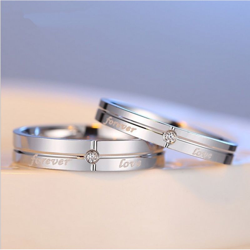 Couple Ring Women Men Set Rings Adjustable Size Pair Ring | Shopee Malaysia