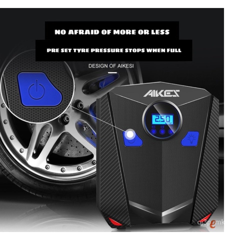 vRXs 12v Aikesi car air pump car electric air pump portable car small air pound inflator Shopee Malaysia