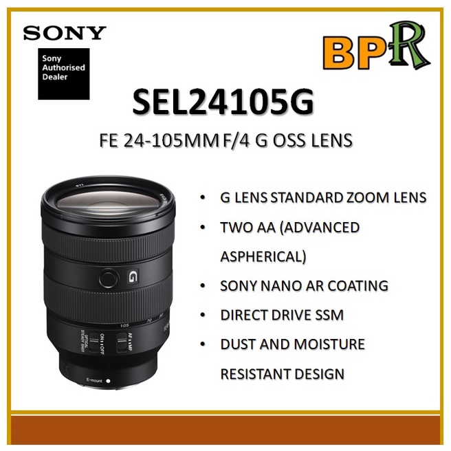 Sony FE 24-105mm f/4 G OSS Lens ( SEL24105G ) - Sony Malaysia Warranty ...