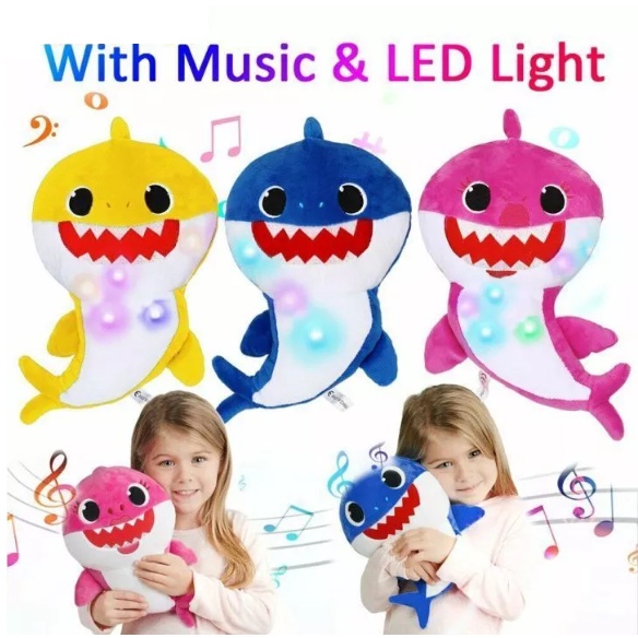 Baby Shark Plush LED Singing Plush Toys Music Doll with English Song ...